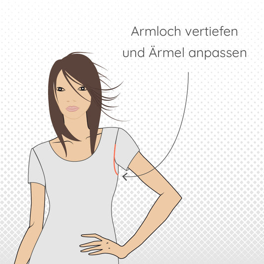 Armloch vertiefen & Ärmel anpassen