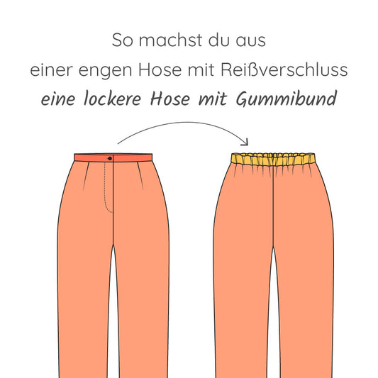Hosenschnitt erweitern für Bund mit Gummi
