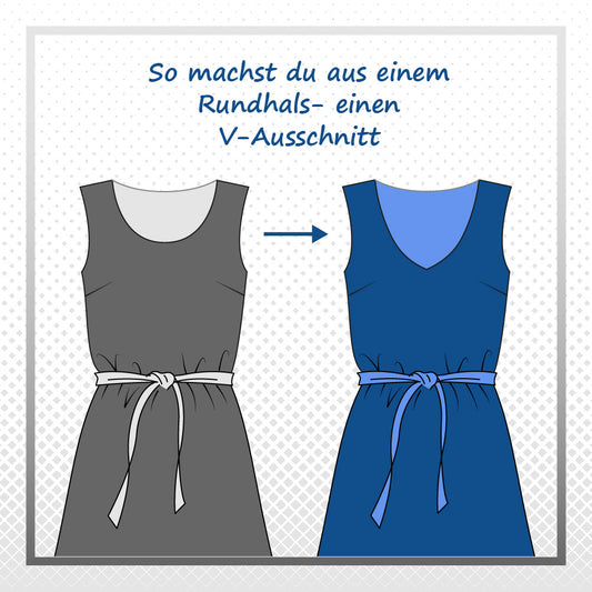 So machst du aus einem Rundhals- einen V-Ausschnitt