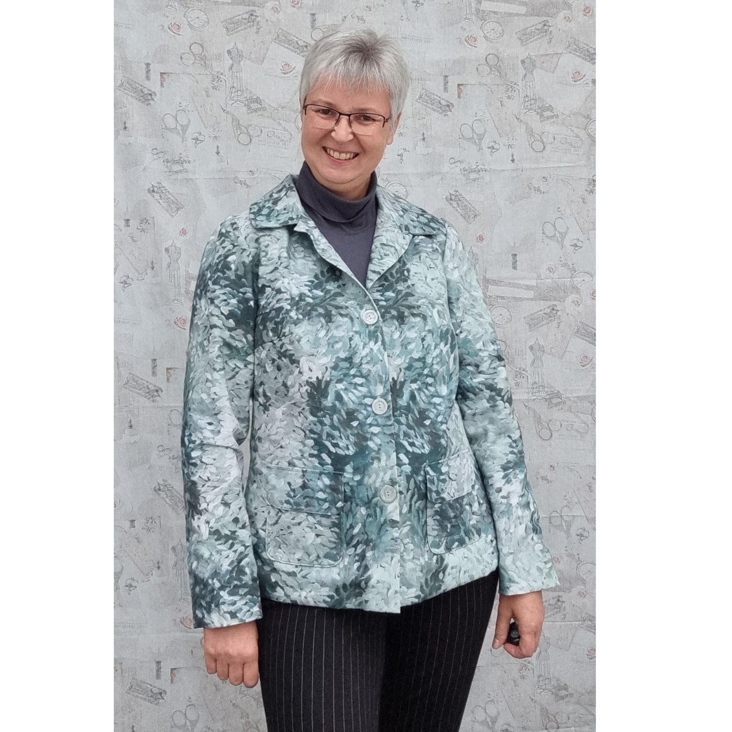 eBook taillierte Basic Jacke mit Abnähern