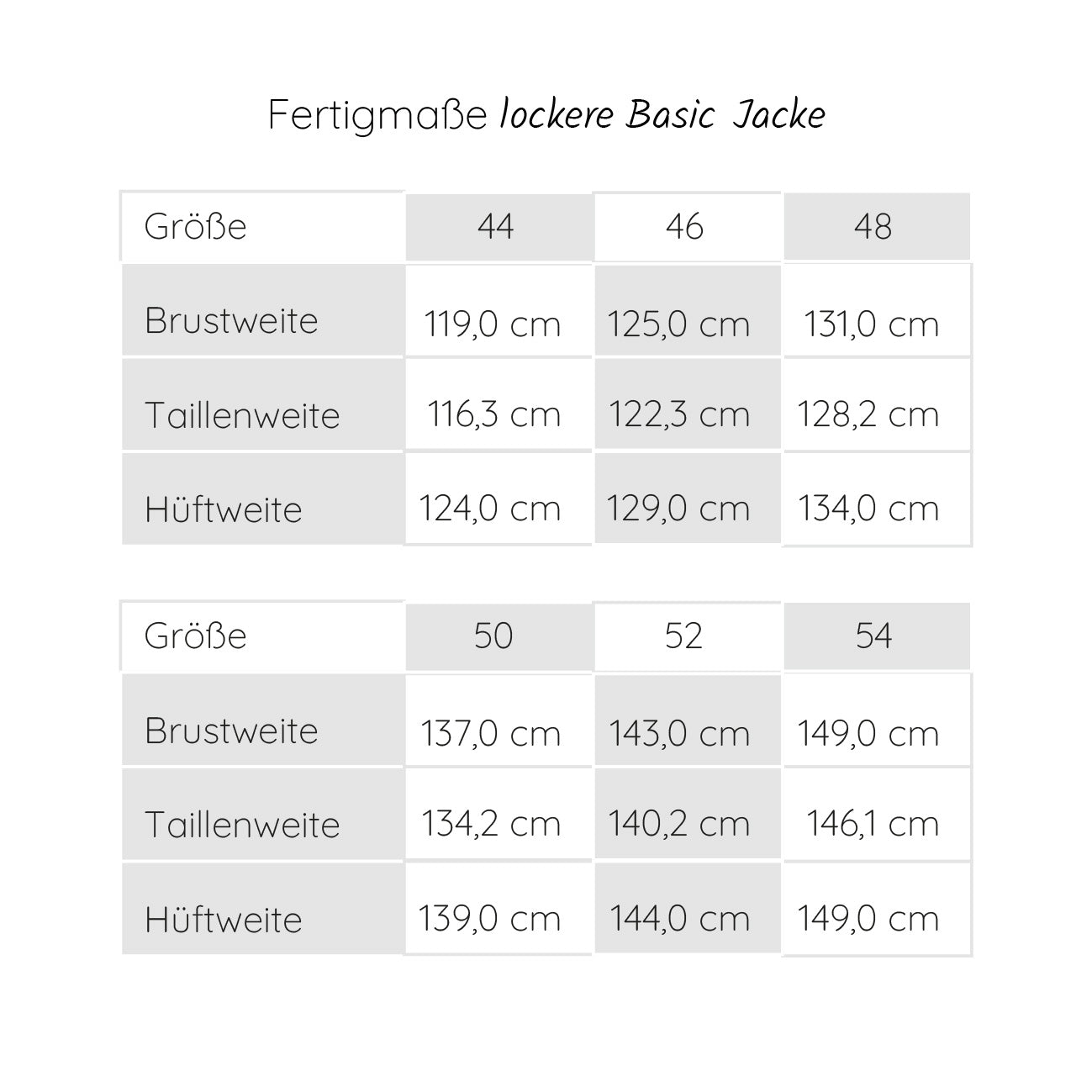 eBook lockere Basic Jacke ohne Abnäher