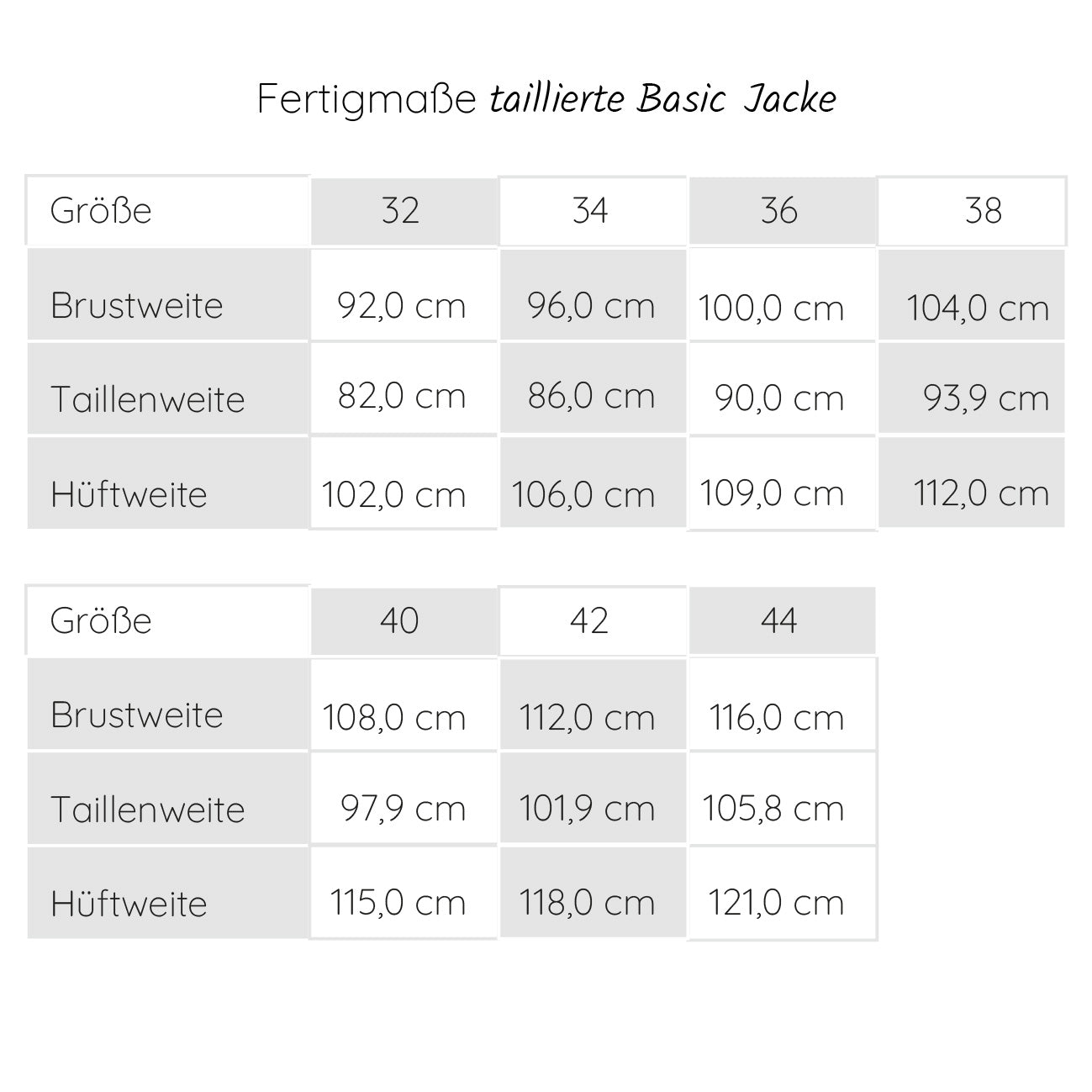 eBook taillierte Basic Jacke mit Abnähern