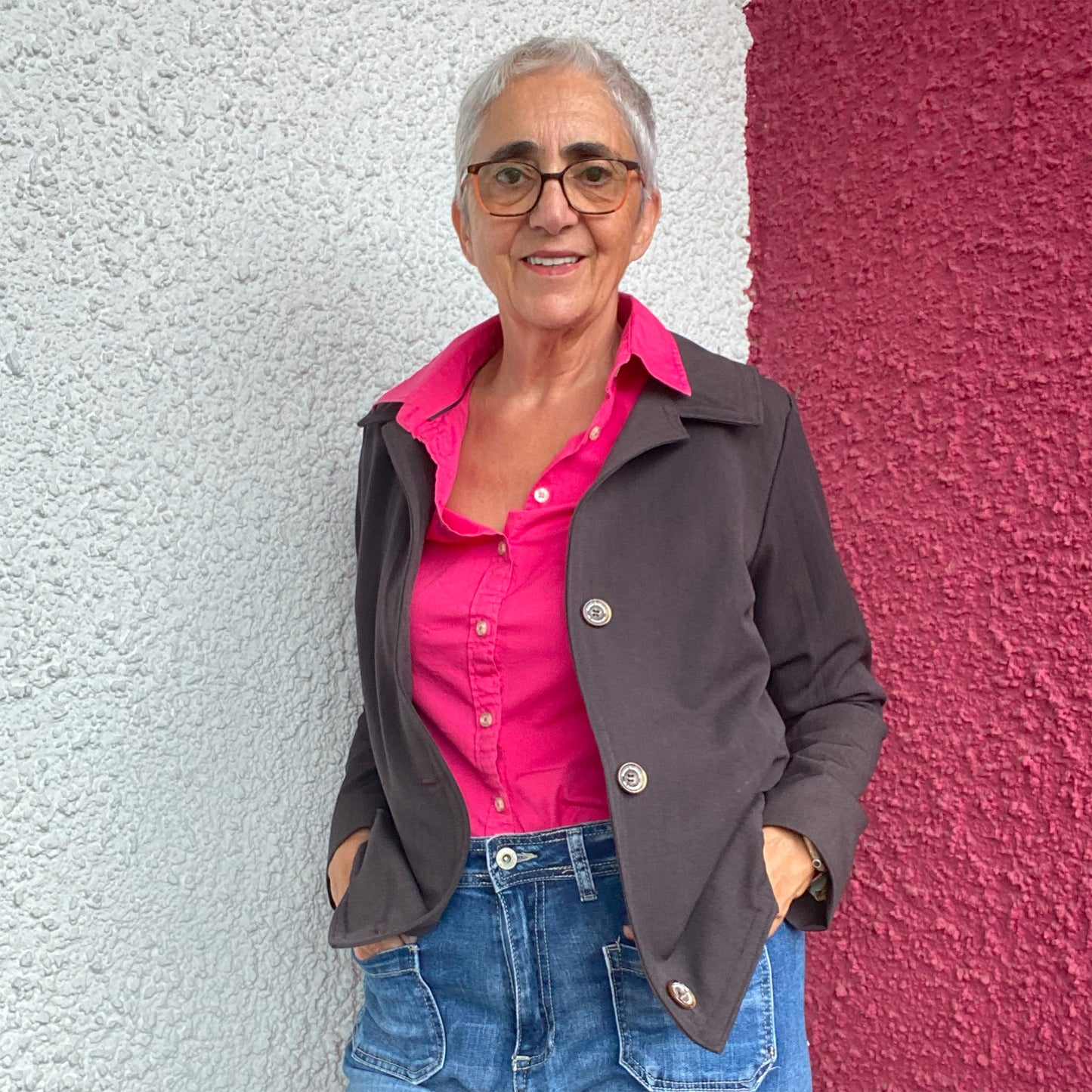 eBook taillierte Basic Jacke mit Abnähern