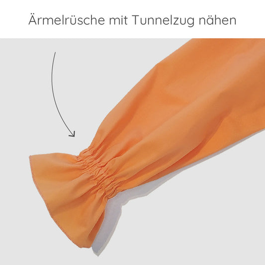 Ärmelrüsche mit Tunnelzug