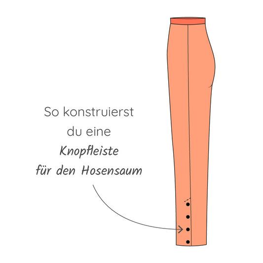 Knopfleiste am Hosensaum konstruieren