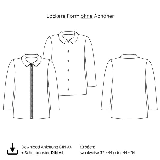 eBook lockere Basic Jacke ohne Abnäher DIN A4